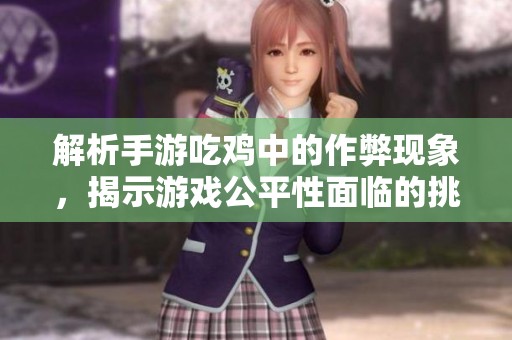 解析手游吃鸡中的作弊现象，揭示游戏公平性面临的挑战与风险