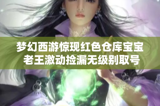 梦幻西游惊现红色仓库宝宝 老王激动捡漏无级别取号现象引热议