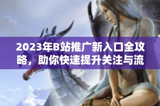 2023年B站推广新入口全攻略，助你快速提升关注与流量