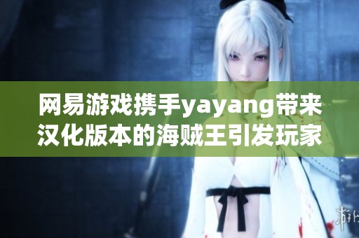 网易游戏携手yayang带来汉化版本的海贼王引发玩家热议与期待