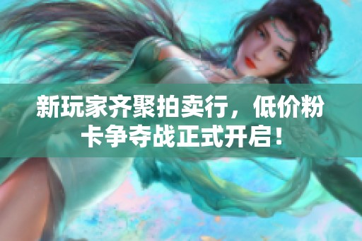 新玩家齐聚拍卖行，低价粉卡争夺战正式开启！