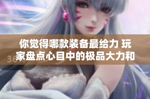 你觉得哪款装备最给力 玩家盘点心目中的极品大力和秒龙装备
