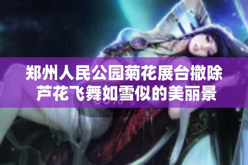 郑州人民公园菊花展台撤除 芦花飞舞如雪似的美丽景象再现