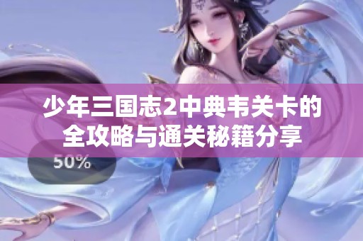 少年三国志2中典韦关卡的全攻略与通关秘籍分享