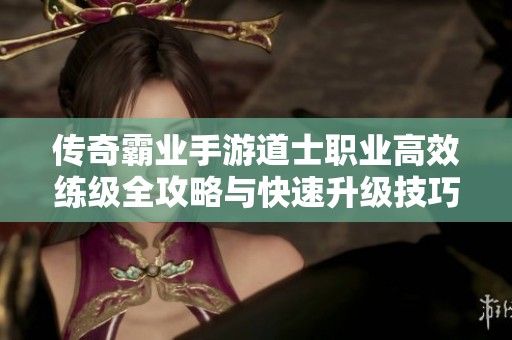 传奇霸业手游道士职业高效练级全攻略与快速升级技巧分享
