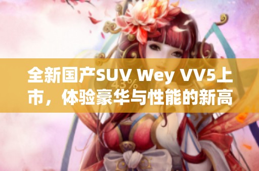 全新国产SUV Wey VV5上市，体验豪华与性能的新高度