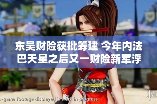 东吴财险获批筹建 今年内法巴天星之后又一财险新军浮出水面