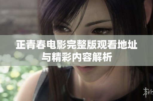 正青春电影完整版观看地址与精彩内容解析