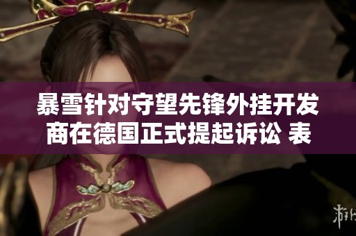 暴雪针对守望先锋外挂开发商在德国正式提起诉讼 表达愤怒升级