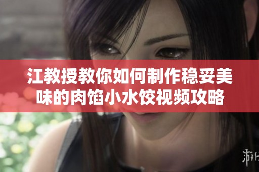 江教授教你如何制作稳妥美味的肉馅小水饺视频攻略