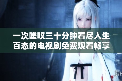 一次嗟叹三十分钟看尽人生百态的电视剧免费观看畅享体验