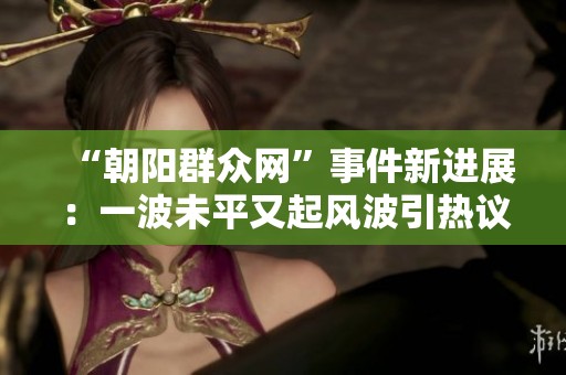“朝阳群众网”事件新进展：一波未平又起风波引热议