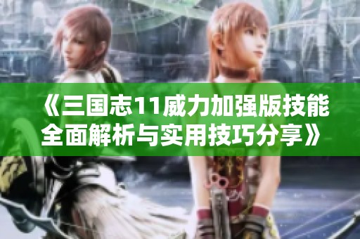 《三国志11威力加强版技能全面解析与实用技巧分享》
