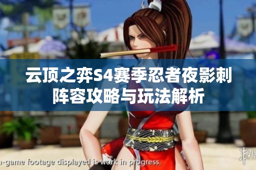 云顶之弈S4赛季忍者夜影刺阵容攻略与玩法解析