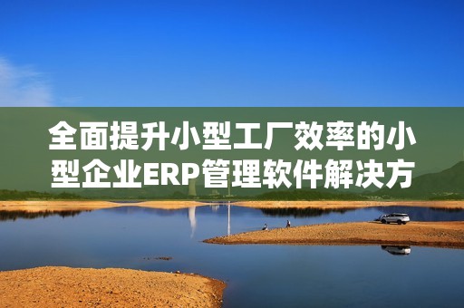 全面提升小型工厂效率的小型企业ERP管理软件解决方案