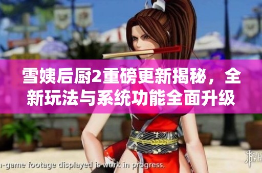 雪姨后厨2重磅更新揭秘，全新玩法与系统功能全面升级