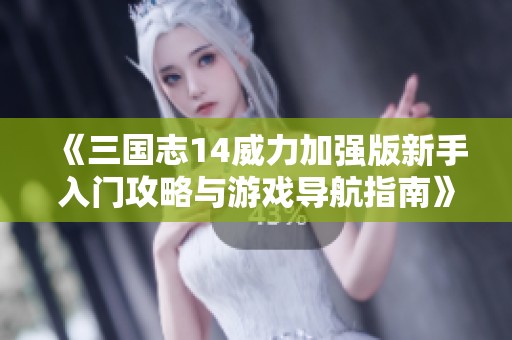 《三国志14威力加强版新手入门攻略与游戏导航指南》