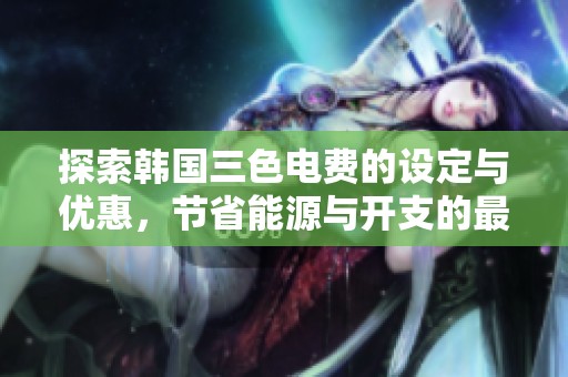 探索韩国三色电费的设定与优惠，节省能源与开支的最佳选择