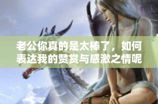 老公你真的是太棒了，如何表达我的赞赏与感激之情呢