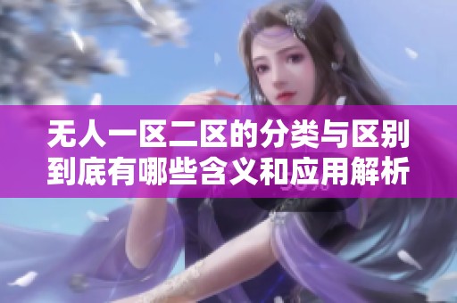 无人一区二区的分类与区别到底有哪些含义和应用解析